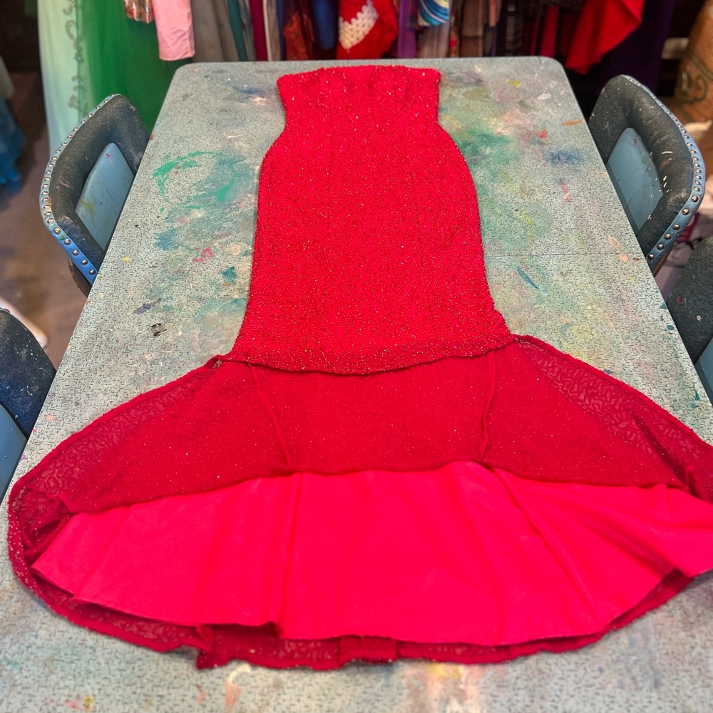 Y2K Raspberry Beaded Gown - Picture 9 of 16